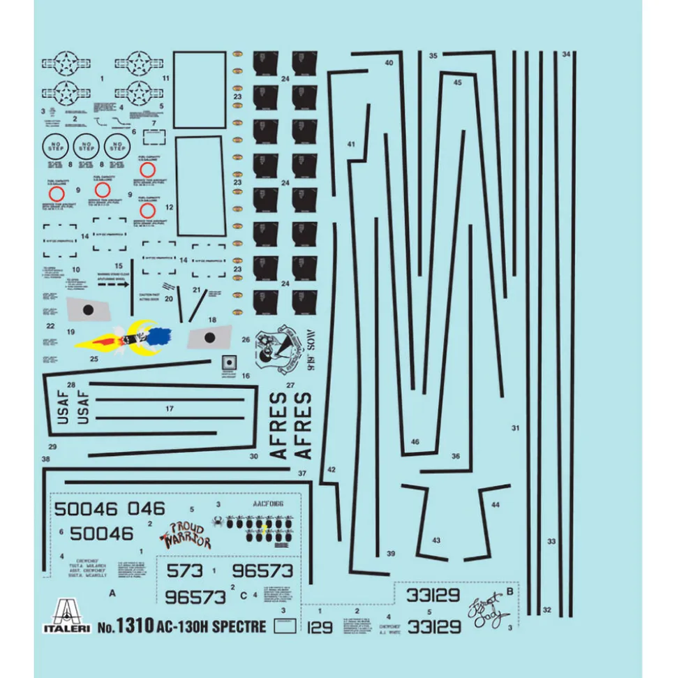 AC-130H “Spectre” 1/72 Kit 1:72 Scale Plastic Model Kit by Italeri
