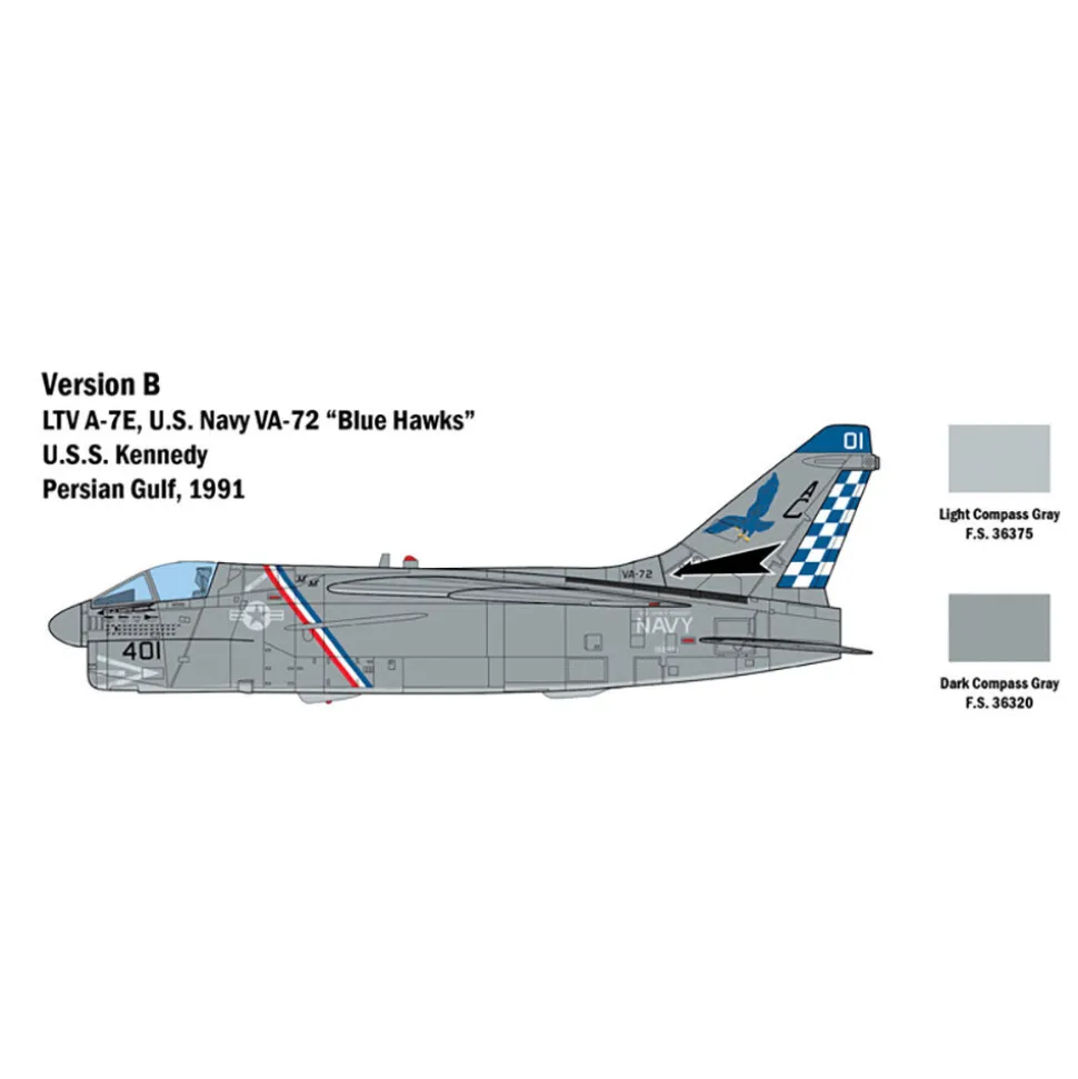 A-7E Corsair Ii 1/48 Kit 1:48 Scale Plastic Model Kit by Italeri