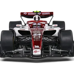 2022 Alfa Romeo F1 C42 Z.Guanyu White Canada GP 2022 1:18 Scale Diecast Model Car by Solido