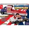 All American Race Team Ford LN 8000 Transporter & 1965 Mustang Modified 1:25 Scale Model Kit by AMT