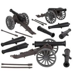 American Civil War 1/32 Cannon with Accessories 3-pc Set BMC Toys (67391) 1:32 Scale Plastic by BMC Toys