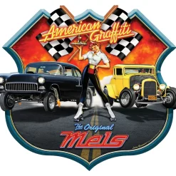 American Graffiti Drag Race Sign Metal Sign by Vintage Signs