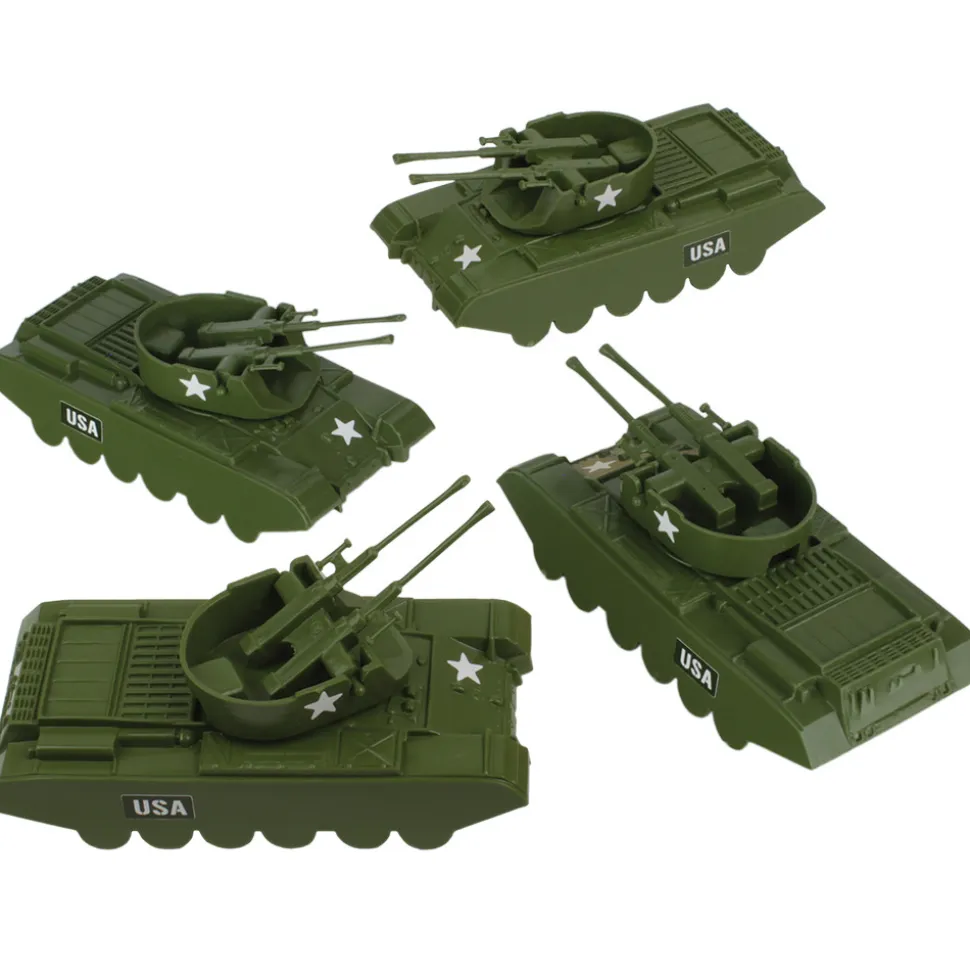 Anti-Aircraft Tanks 1/48 Plastic 4-Piece Set BMC Toys (48543) 1:48 scale Plastic by BMC Toys