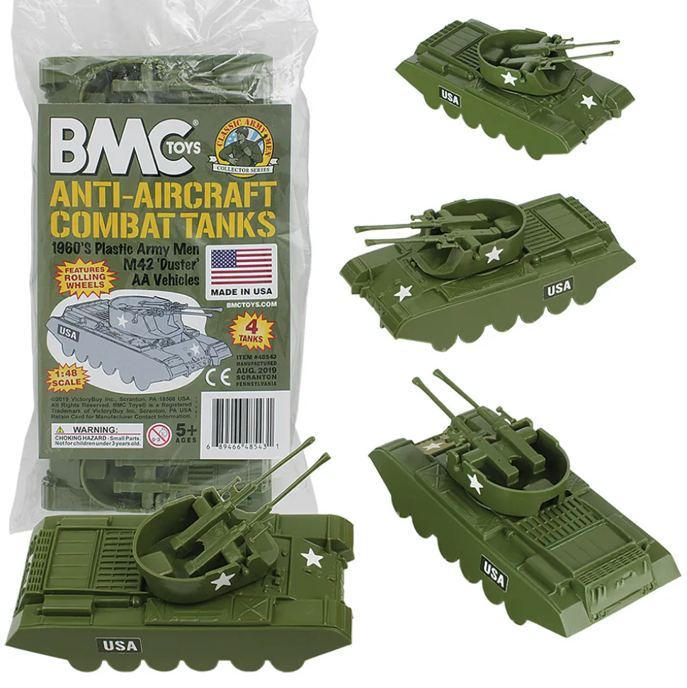 Anti-Aircraft Tanks 1/48 Plastic 4-Piece Set BMC Toys (48543) 1:48 scale Plastic by BMC Toys