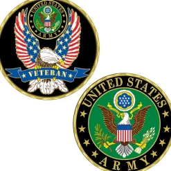 Army Veteran Challenge Coin CH1000 (CK019) Metal Alloy by Eagle Emblems
