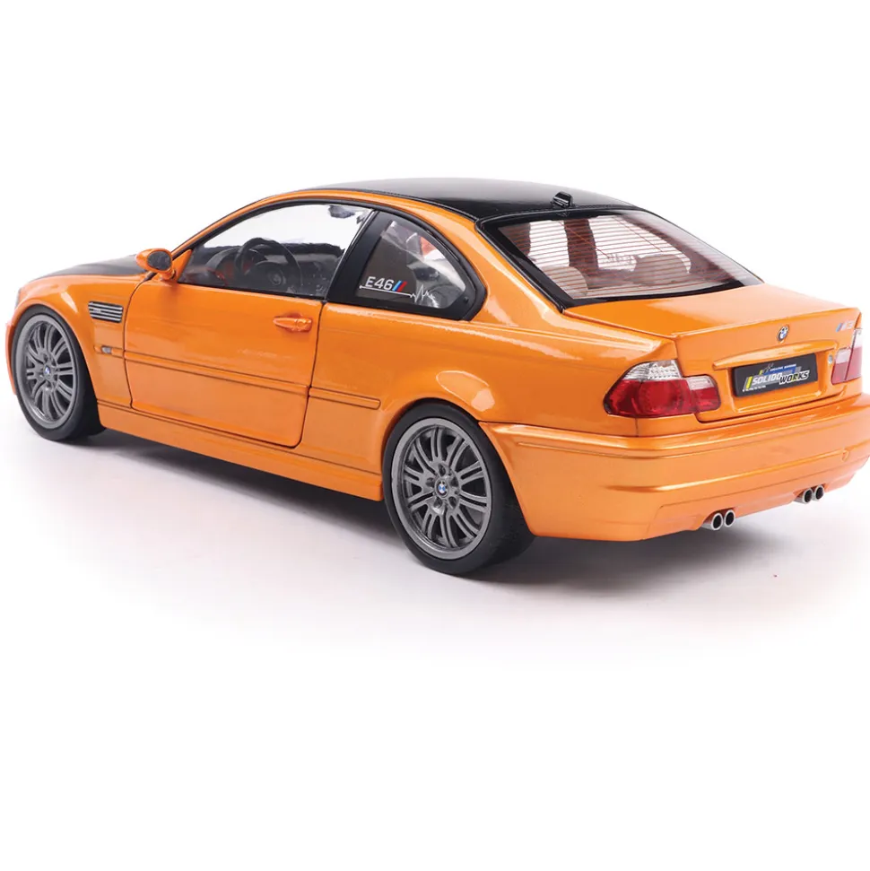 2000 BMW E46 M3 Coupe Solido Works - Orange 1:18 Scale Diecast Model Car by Solido