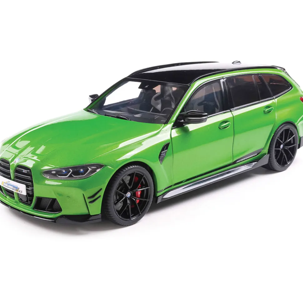2024 BMW M3 Touring With Performance Parts - Green Metallic 1:18 Scale Diecast Model Car by Solido