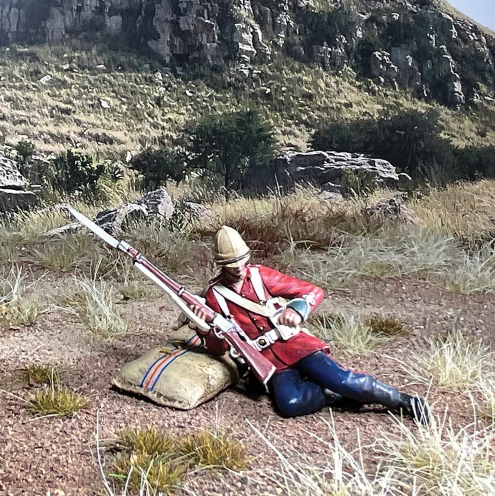 British 43rd Regiment of Foot 2nd Rank Standing Firing, 1780 William Britain (20223) 1:30 scale Metal by William Britain