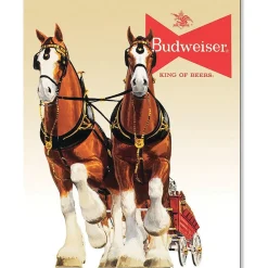 Budweiser King of Beers Metal Sign Desperate Enterprises (1631) by Desperate Enterprises