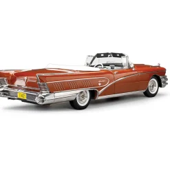 1958 Buick Limited Rivera Convertible - Garnett Red 1:18 Scale Diecast Model Car by Sunstar