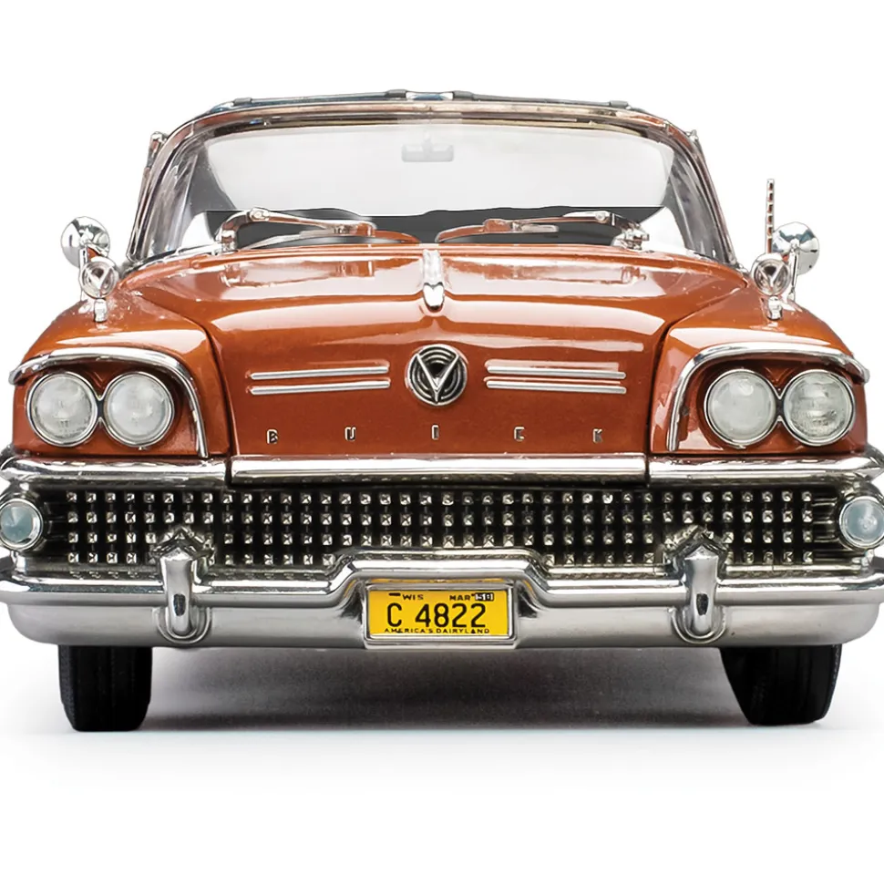 1958 Buick Limited Rivera Convertible - Garnett Red 1:18 Scale Diecast Model Car by Sunstar