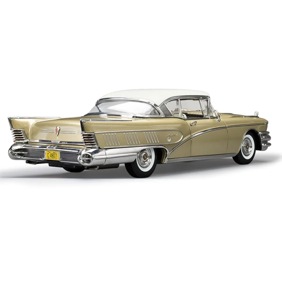 1958 Buick Limited Riviera Coupe - Glacier White / Gold Mist 1:18 Scale Diecast Model Car by Sunstar
