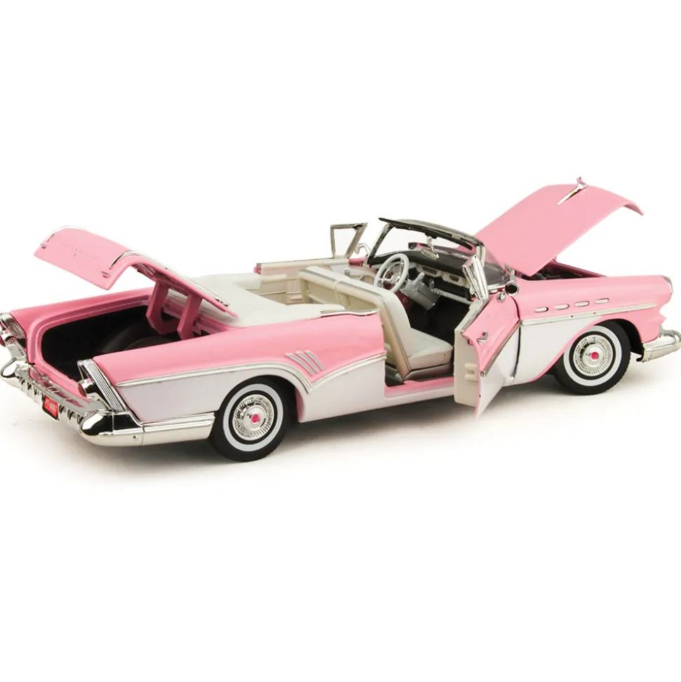 1957 Buick Roadmaster Convertible - Pink 1:18 Scale Diecast Model by Motormax