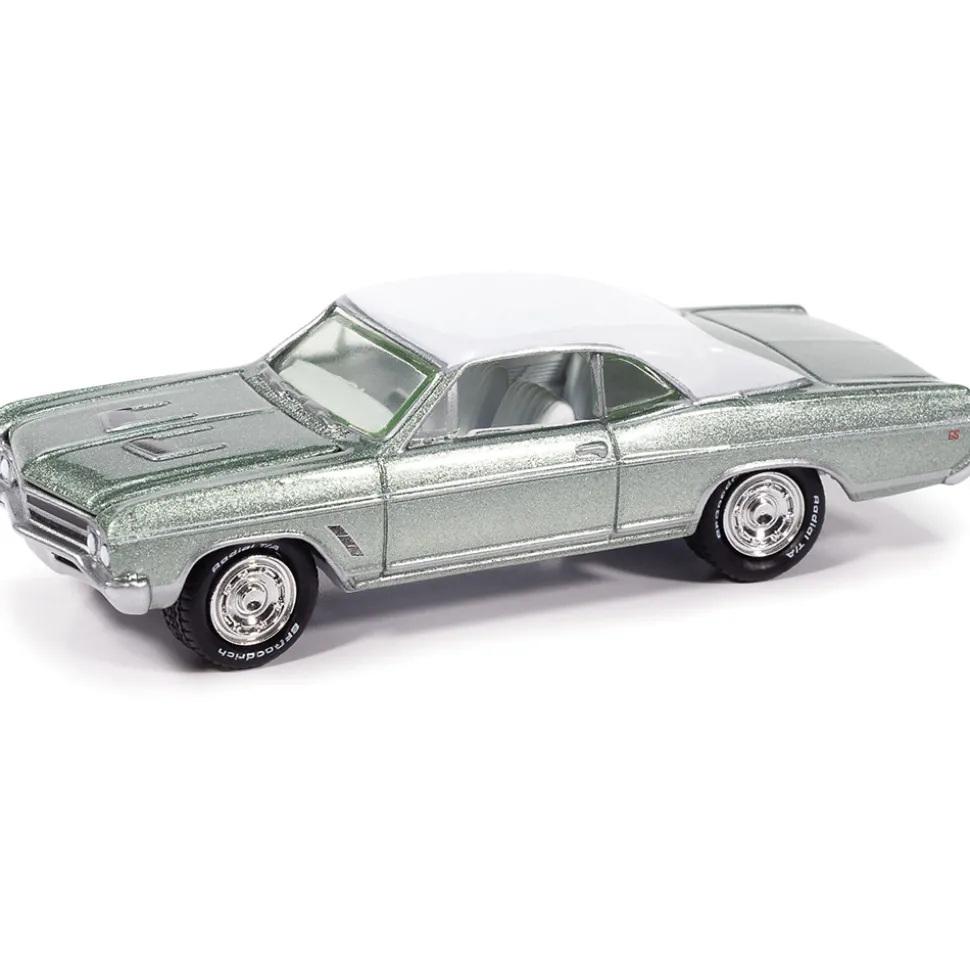 1966 Buick Skylark GS - Seafoam Green Poly 1:64 Scale Diecast Model Car by Johnny Lightning