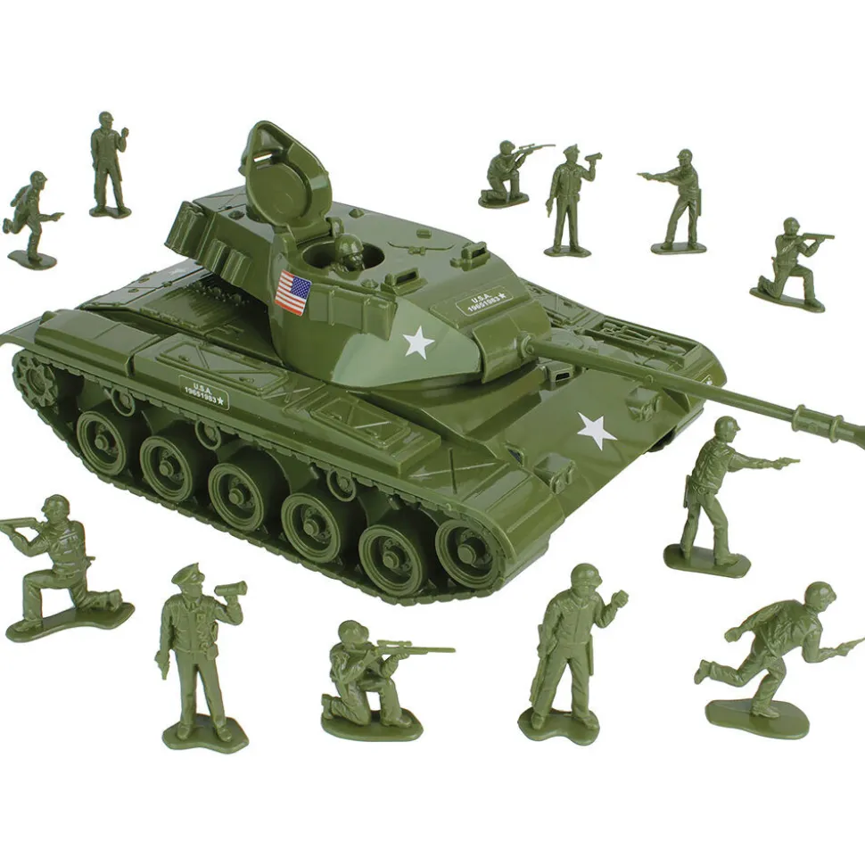 Bulldog Tank 13pc 1/24 Plastic Set TM-67800 1:24 scale Plastic by BMC Toys