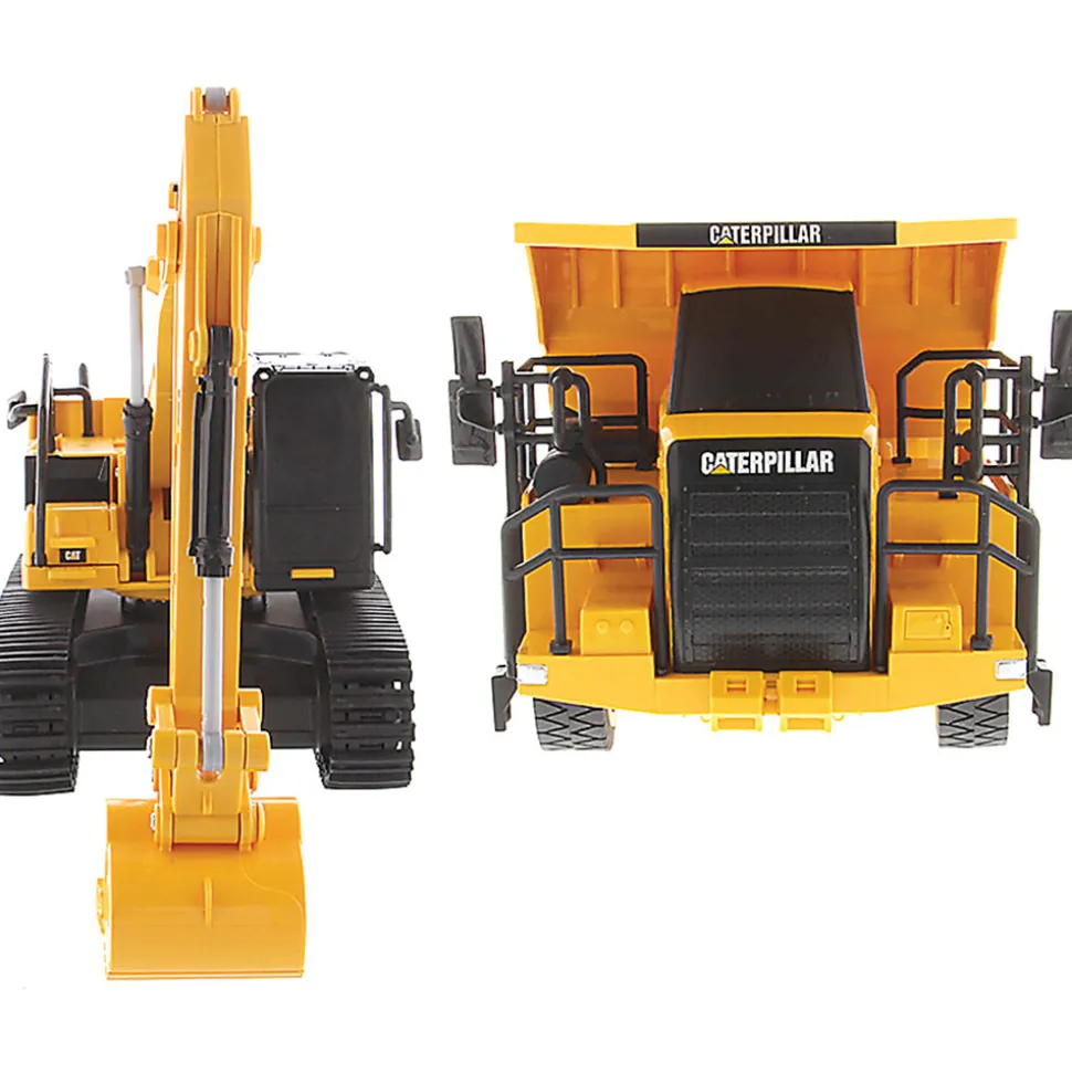 Caterpillar RC Construction Two-Pack 336 Hydraulic Excavator + 770 Mining Truck 1:35 Scale Diecast Construction by Diecast Masters