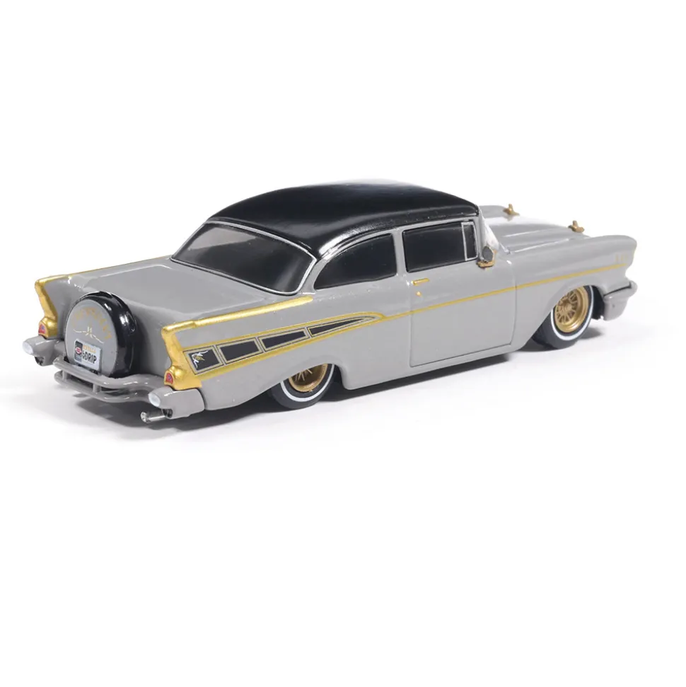 1957 Chevrolet Bel Air - Lowrider - Gray 1:64 Scale Diecast Model Car by IXO Models