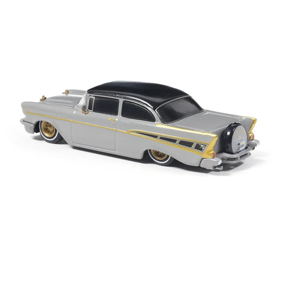 1957 Chevrolet Bel Air - Lowrider - Gray 1:64 Scale Diecast Model Car by IXO Models