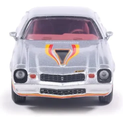 1979 Chevrolet Camaro Z28 - Silver with Orange Stripes 1:64 Scale Diecast Model Car by IXO Models