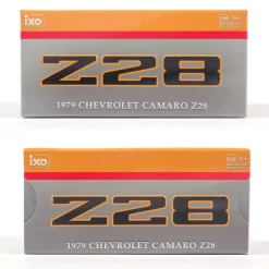 1979 Chevrolet Camaro Z28 - Silver with Orange Stripes 1:64 Scale Diecast Model Car by IXO Models