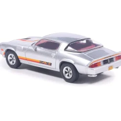1979 Chevrolet Camaro Z28 - Silver with Orange Stripes 1:64 Scale Diecast Model Car by IXO Models