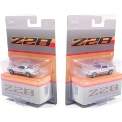 1979 Chevrolet Camaro Z28 - Silver with Orange Stripes 1:64 Scale Diecast Model Car by IXO Models