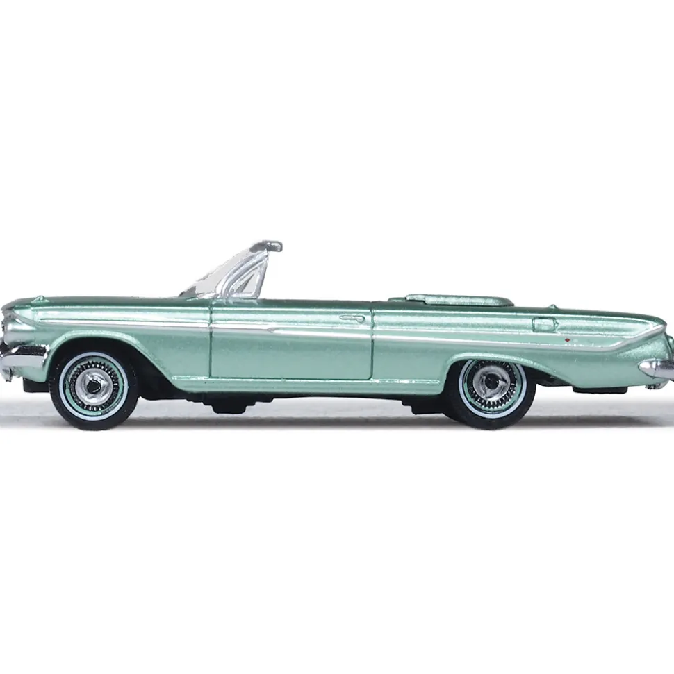 1961 Chevrolet Impala Convertible - Arbor Green 1:87 Scale by Oxford Diecast