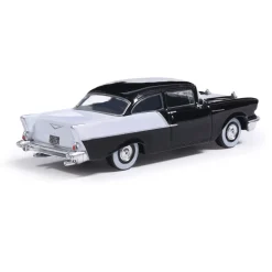 1957 Chevrolet One-Fifty Sedan - Onyx Black and India Ivory 1:64 Scale Diecast Model Car by IXO Models