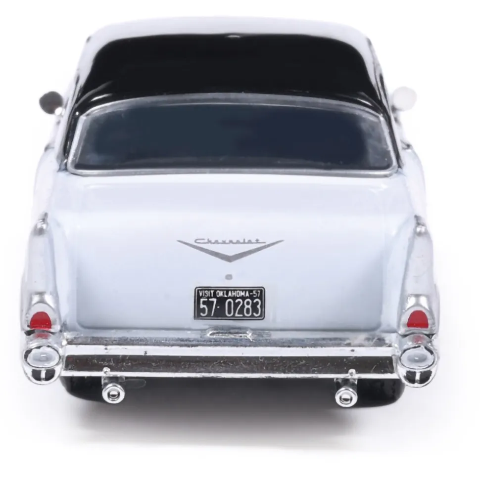 1957 Chevrolet One-Fifty Sedan - Onyx Black and India Ivory 1:64 Scale Diecast Model Car by IXO Models