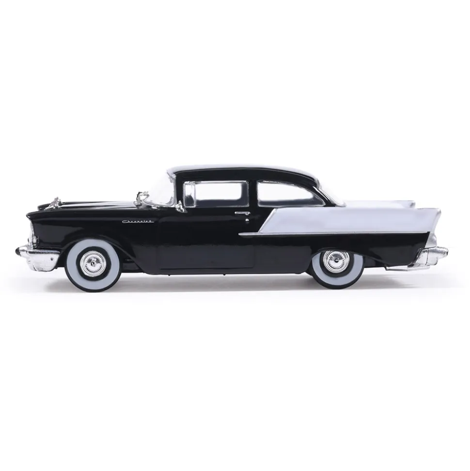 1957 Chevrolet One-Fifty Sedan - Onyx Black and India Ivory 1:64 Scale Diecast Model Car by IXO Models