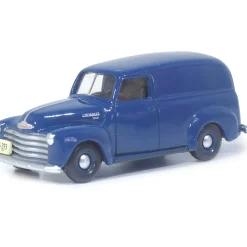 1950 Chevrolet 3100 Panel Van - Mariner Blue 1:87 Scale Diecast Model Truck by Oxford Diecast