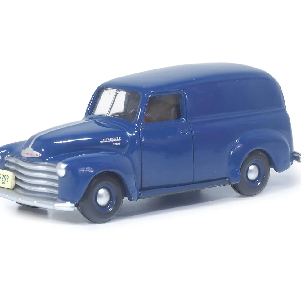 1950 Chevrolet 3100 Panel Van - Mariner Blue 1:87 Scale Diecast Model Truck by Oxford Diecast