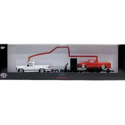 1995 Chevrolet S10 Custom & 1993 Chevrolet C1500 SS454 1:64 Scale Diecast Model Truck by M2 Machines