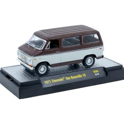 1971 Chevrolet Van Beauville 10 - Brown 1:64 Scale Diecast Model Car by M2 Machines
