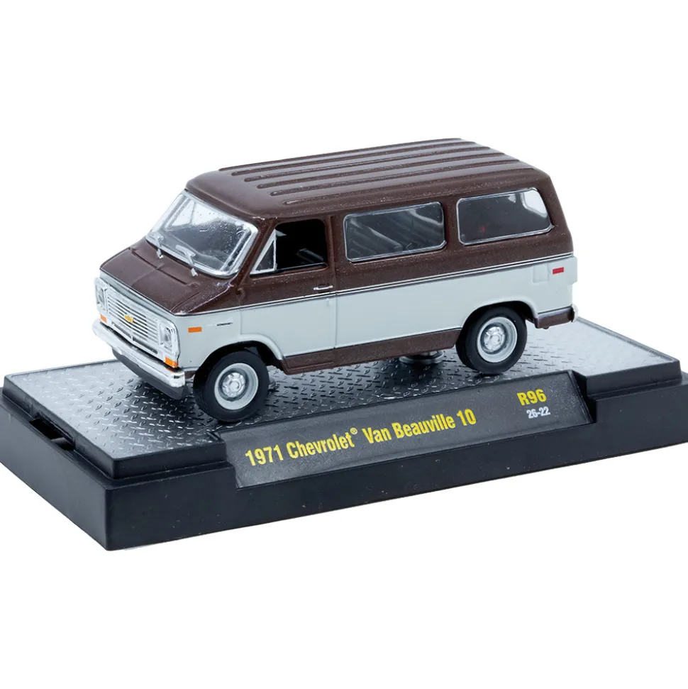 1971 Chevrolet Van Beauville 10 - Brown 1:64 Scale Diecast Model Car by M2 Machines