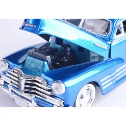 1948 Chevy Aerosedan Fleetline - Metallic Blue 1:24 Scale Diecast Model Car by Motormax