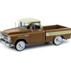 1958 Chevy Apache Cameo Pickup - Brown 1:24 Scale Diecast Model Truck by M2 Machines