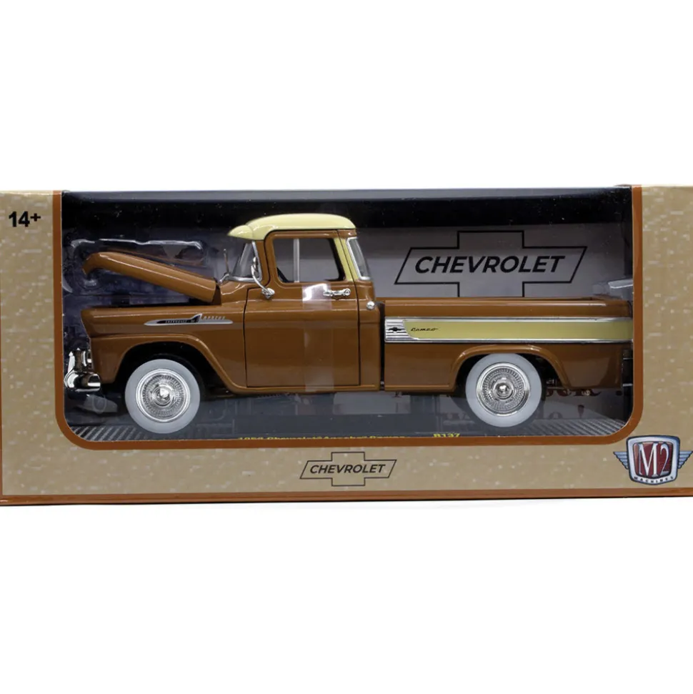 1958 Chevy Apache Cameo Pickup - Brown 1:24 Scale Diecast Model Truck by M2 Machines