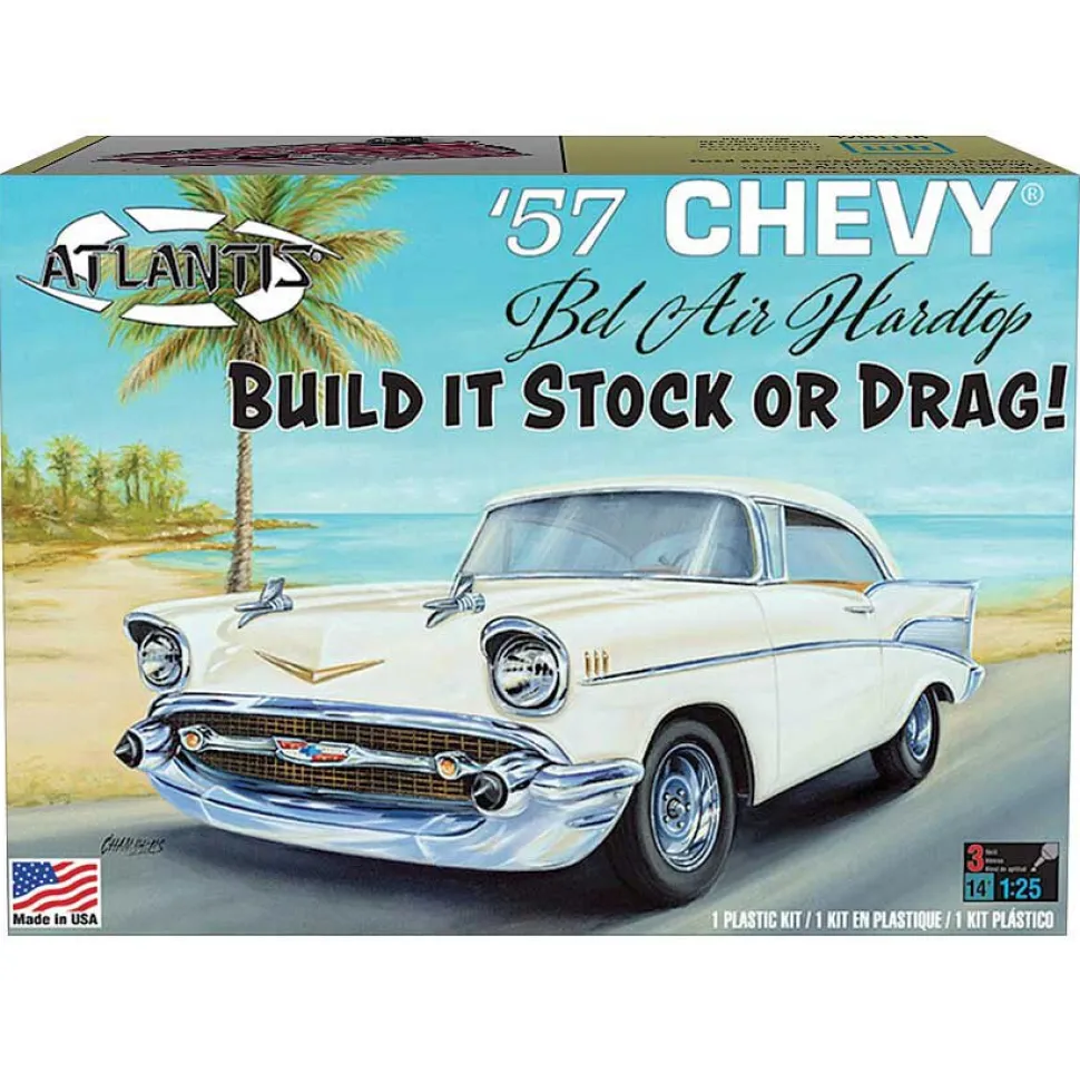 1957 Chevy Bel Air 1:25 Kit 1:25 Scale Plastic by Atlantis Models