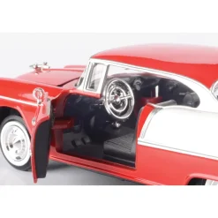 1955 Chevy Bel Air - Red 1:24 Scale 1:24 Scale Diecast Model Car by Motormax