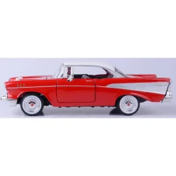 1957 Chevy Bel Air - Red 1:24 Scale 1:24 Scale Diecast Model Car by Motormax