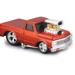 1972 Chevy C-10 - Orange - Muscle Machines 25th 1:64 Scale by Muscle Machines
