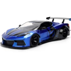 2020 Chevy Corvette C8 - LIBERTY WALK Blue 1:24 Scale Diecast Model Car by Jada Toys