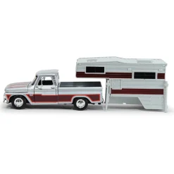 1966 Chevy C10 Pickup With Slide-In Camper 1:24 Scale by Motormax