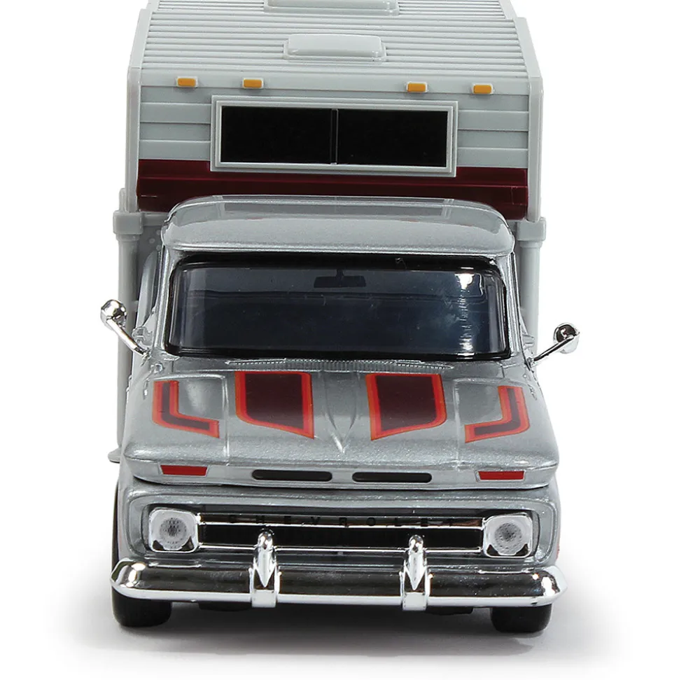 1966 Chevy C10 Pickup With Slide-In Camper 1:24 Scale by Motormax