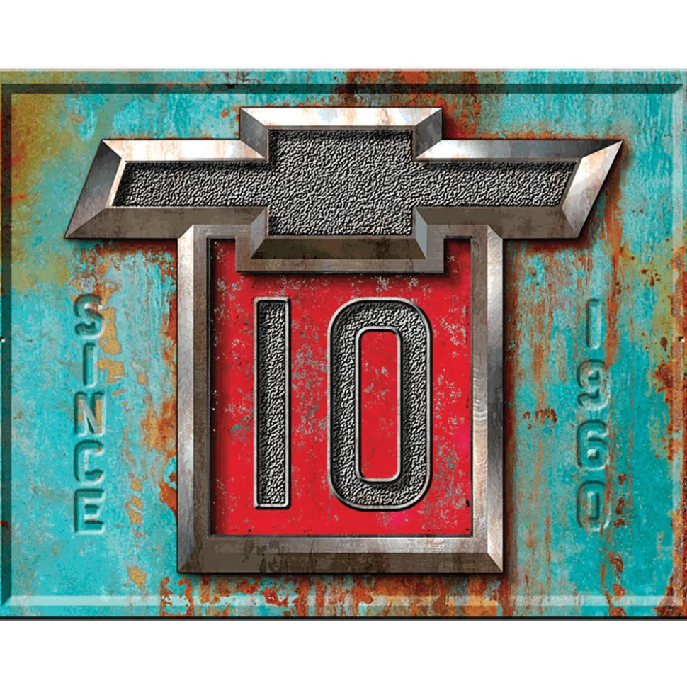 Chevy C-10 Since 1960 Sign Metal Sign by Desperate Enterprises