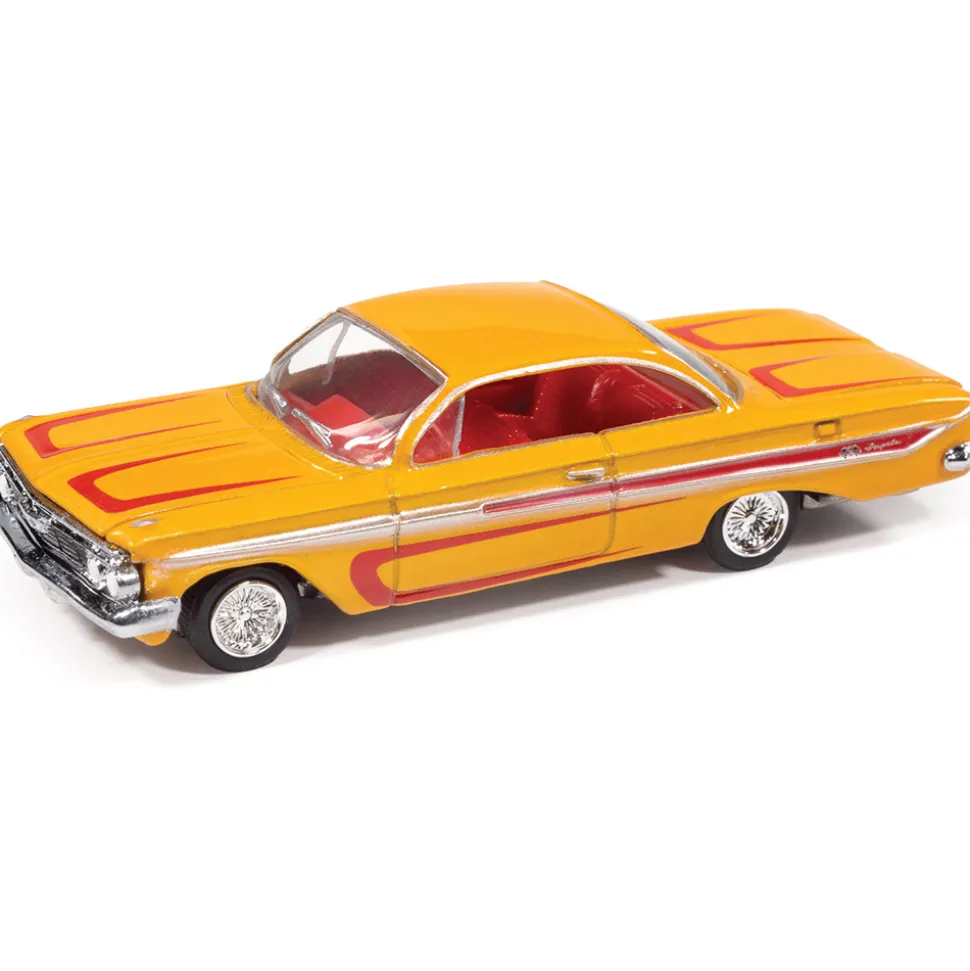 1961 Chevy Impala SS 409 (Scrapin') - Yellow 1:64 Scale Diecast Model Car by Johnny Lightning