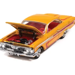 1961 Chevy Impala SS 409 (Scrapin') - Yellow 1:64 Scale Diecast Model Car by Johnny Lightning
