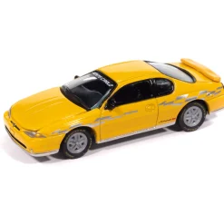 2002 Chevy Monte Carlo Pace Edition w/Tin - Competition Yellow 1:64 Scale Diecast Model Car by Johnny Lightning
