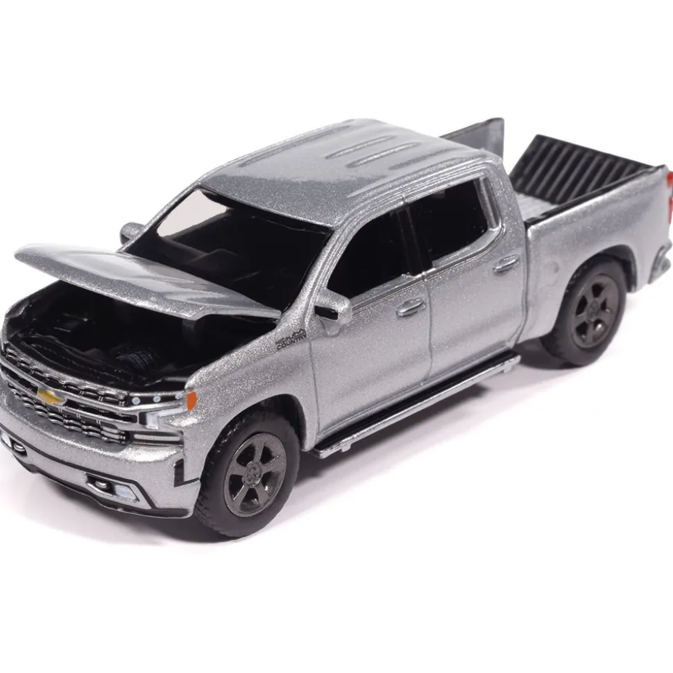 2019 Chevy Silverado High Country - Silver Ice 1:64 Scale Diecast Model Car by Auto World